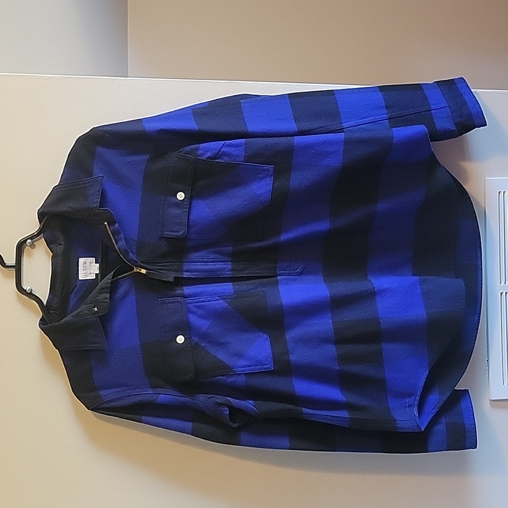 J. Crew Buffalo Check 1/2 Zip Shirt